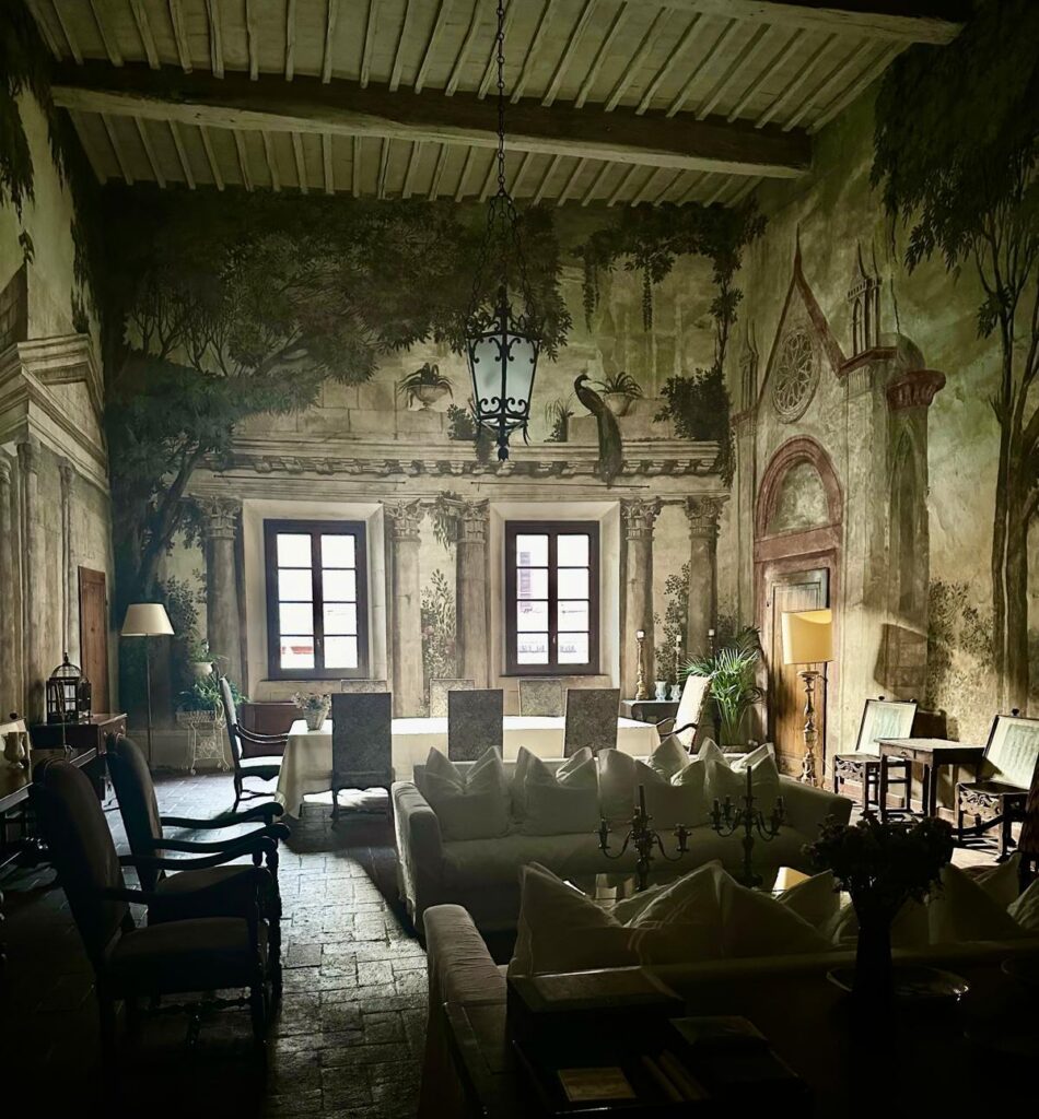 a view inside the main area of palazzo bandini in citta' della pieve